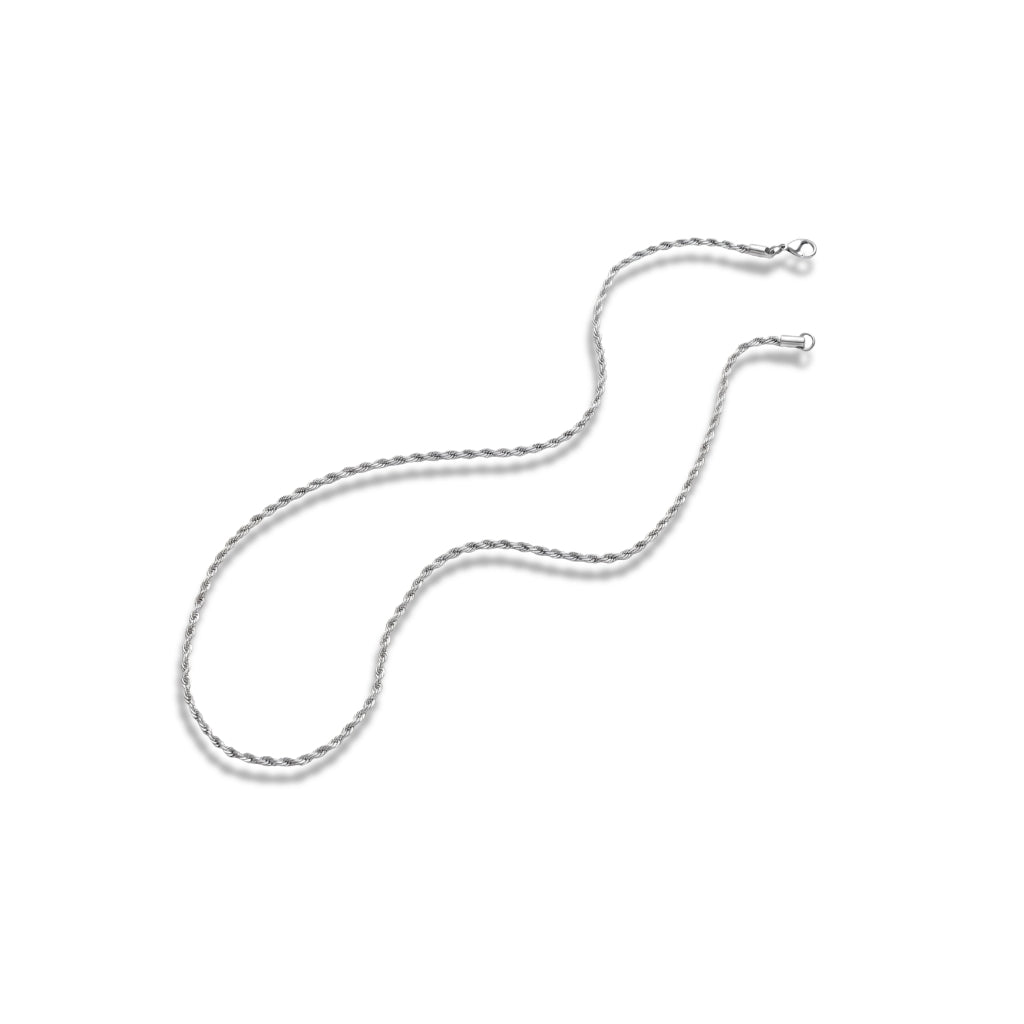 Silver Stainless Steel 2.5mm Rope Chain